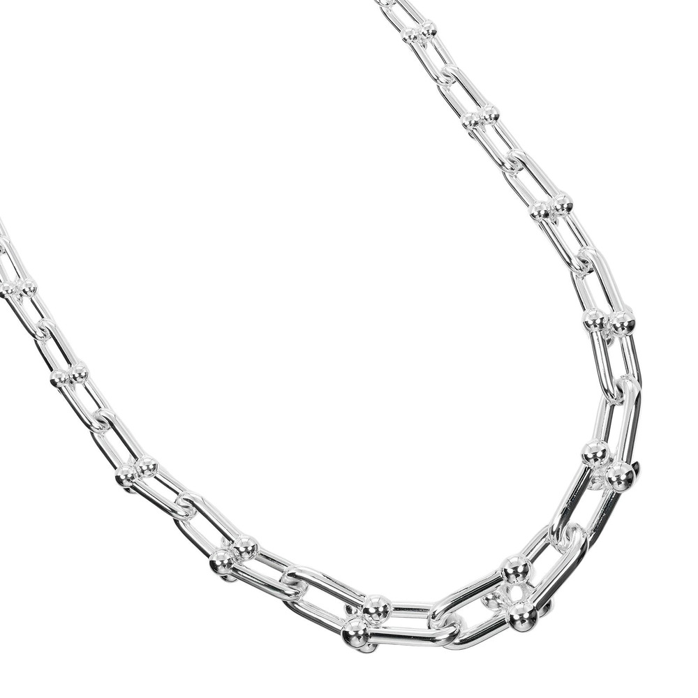 Tiffany Co Graduated Link Necklace Sterling Silver